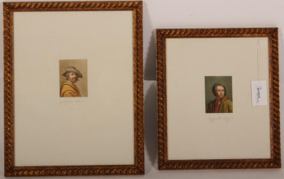 Image for Lot Pr 19th c Portraits Old Masters Mengs Allori W/C's