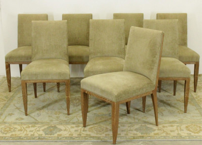 Image for Lot 8 Jean-Michel Frank Style Dining Chairs, Mattalian
