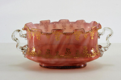 Image for Lot Moser - Gilt Marbelized Glass Bowl, E. 20th C.