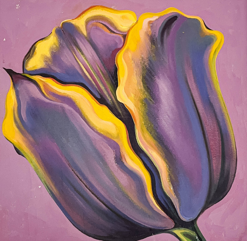Lowell Nesbitt - Violet and Gold Tulip