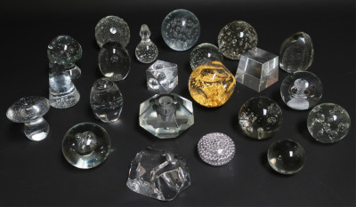 Image for Lot Clear Glass Paperweights, Addition