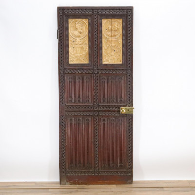 Image for Lot 19C Renaissance Style Carved Wood Door