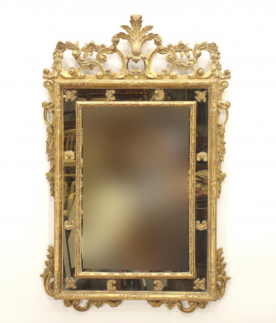 Image for Lot Louis XV Style Giltwood Mirror