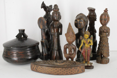 Image for Lot African Carved Wood Figures  2 Boxes
