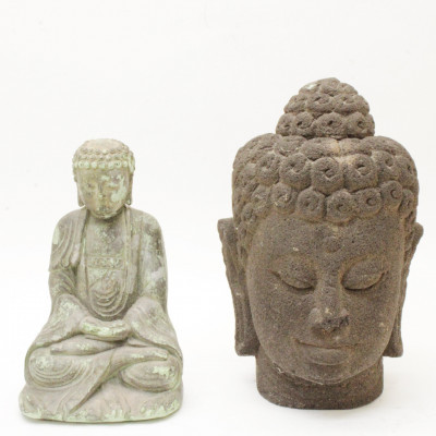 Image for Lot Two Buddha Statues
