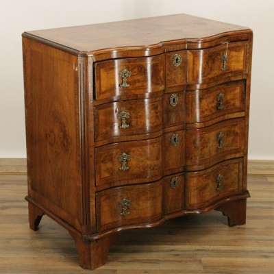 Image for Lot George II Style Burl Walnut Dressing Table Chest