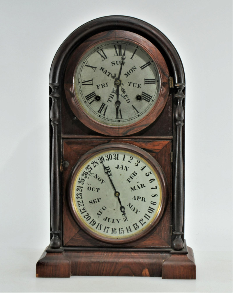 Image 1 of lot 19th C. Welch Spring & Co Shelf Clock