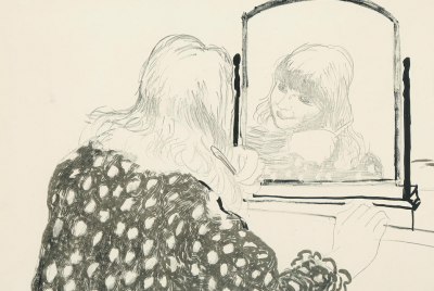 David Hockney  Ann combing her hair
