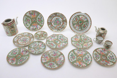 Image for Lot Collection of Chinese Rose Medallion Porcelains
