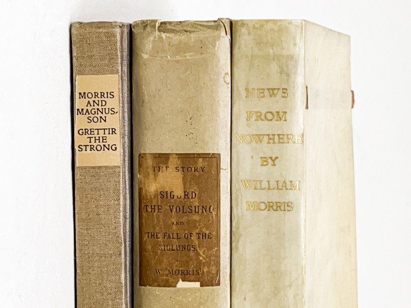 William Morris, 3 Books: News from Nowhere; The Story of Sigurd the Volsung; The Story of Grettir the Strong