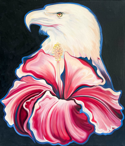 Image for Lot Lowell Nesbitt - Eagle and Hibiscus