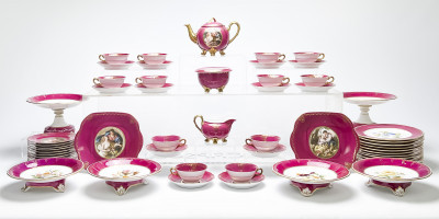 Image for Lot Assorted Vienna-Style Porcelain Tableware