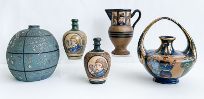 Image for Lot Garillon, Brenner, Quimper Pottery Vessels