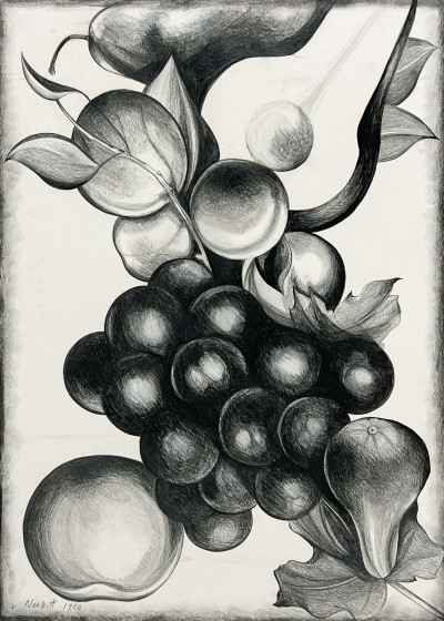 Image for Lot Lowell Nesbitt - Untitled (Still Life with Avocados, Apples, and Grapes)