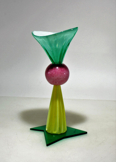 Image for Lot Attr. Peter Shire - Glass Coupe, 1990