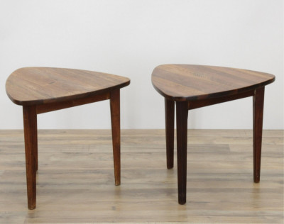 Image for Lot 2 MCM Triangular Low End Tables