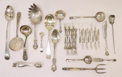 Image for Lot 1820th C European/American Sterling Serving Pcs