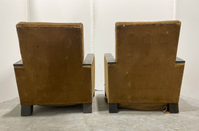 Image 4 of lot 2 Art Deco Club Chairs