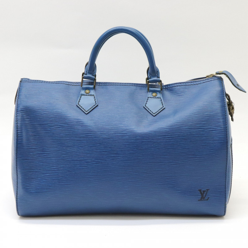 Sold at Auction: Louis Vuitton, Louis Vuitton Blue Taiga Leather