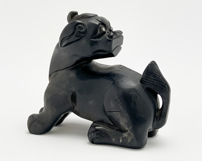 Image for Lot Chinese Carved Hardstone Lion