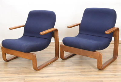 Image for Lot Pr of Kimball Danish Style Armchairs