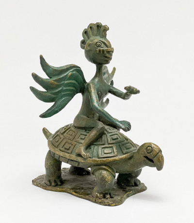 Image for Lot Héctor Nájera - Untitled (Winged Figure Riding Turtle)