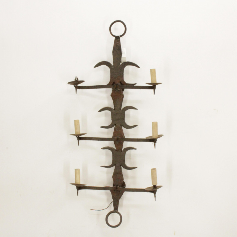 Baroque Style Wrought Iron 6Light Sconce
