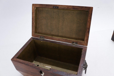 Image 6 of lot 2 English Inlaid Rosewood Boxes, 19th C.