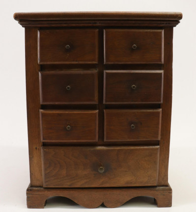 Image for Lot Colonial Style Stained Pine Miniature Chest