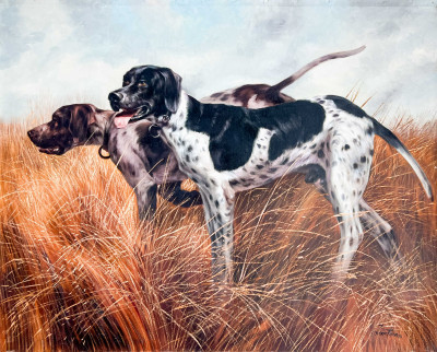 Image for Lot Leon Frias - Pointers in a Field of Grass