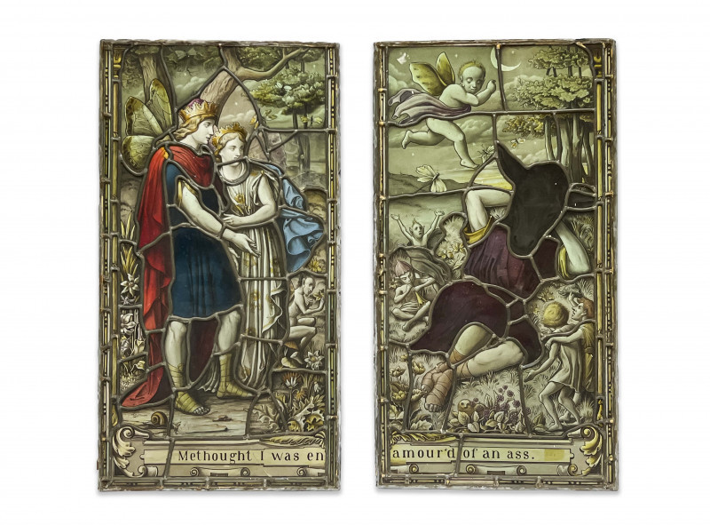 A Midsummer Night's Dream Stained Glass Diptych
