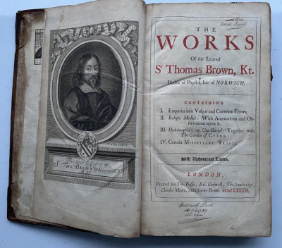 Image for Lot Sir T. BROWNE The Works 1686 [Uriah Heep&apos;s copy ?]