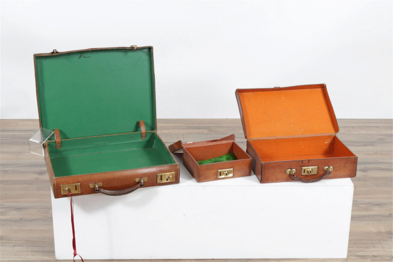 Vintage Combined Set English Leather Luggage