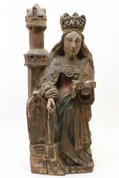 Image for Lot Continental Figure of St Barbara