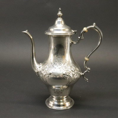 Image for Lot Gorham Sterling Silver Hand Chased Coffee Pot