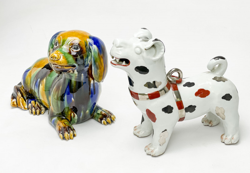 Image 3 of lot 2 Asian Ceramic Figures of Dogs