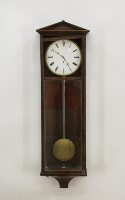 Image for Lot Victorian Inlaid Mahogany Regulator Clock, 19th C.