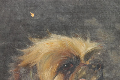 Image 4 of lot 3 Paintings of Dogs Terrier O/B