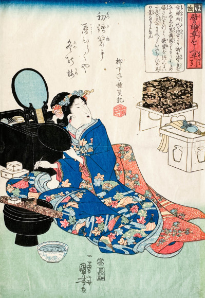 Utagawa Kuniyoshi - Lady Applying Makeup