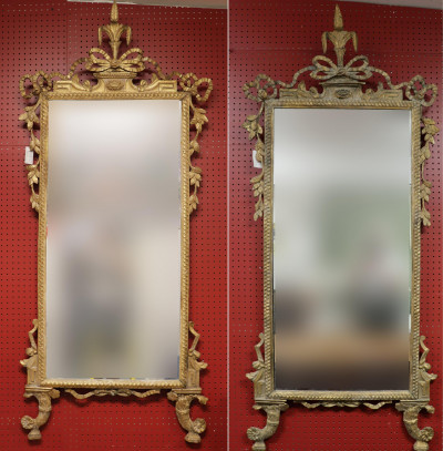 Image for Lot Pair of Italian Neo-Classic Giltwood Mirrors