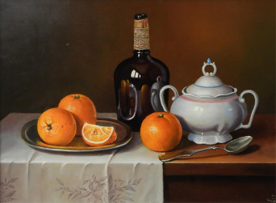 Image for Lot András Gombár - Still Life with Oranges