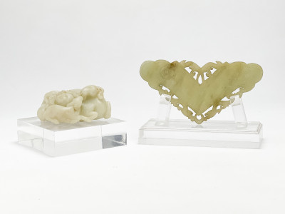 Image for Lot 2 Chinese Celadon Jade Carvings