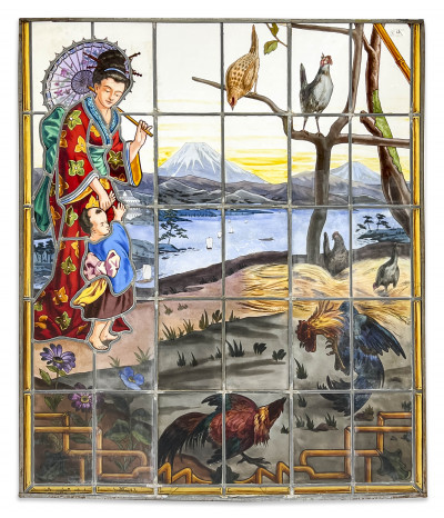 Joseph Vantillard - Japonisme Window Panel