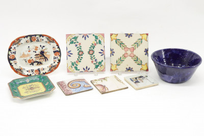 Image for Lot European Porcelains, tiles, bowls