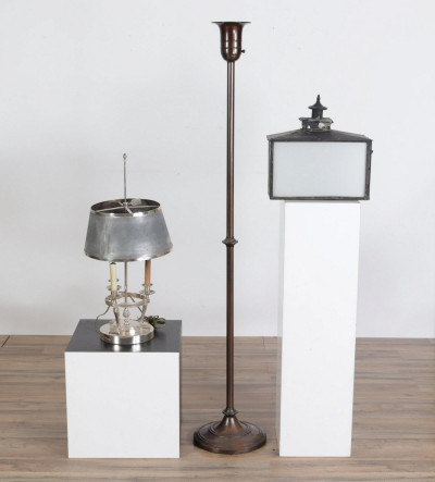 Image for Lot Bouillotte Lamp, Hall Lantern & Floor Lamp