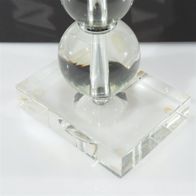 Modern Glass & Chrome Ball Lamp