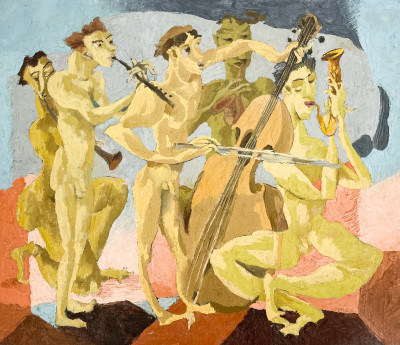 Title Carl Gustaf Simon Nelson - Nude Musicians / Artist