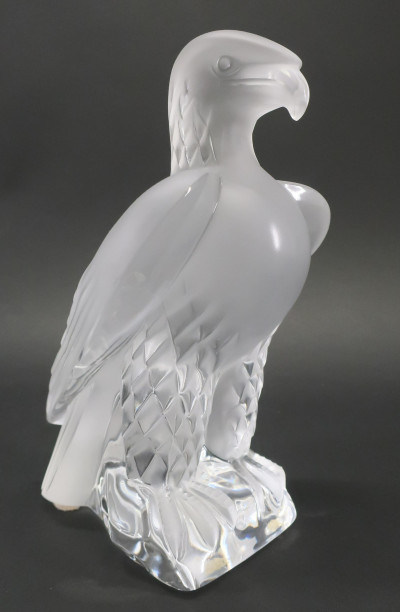Image for Lot Lalique Clear & Frosted Glass Eagle
