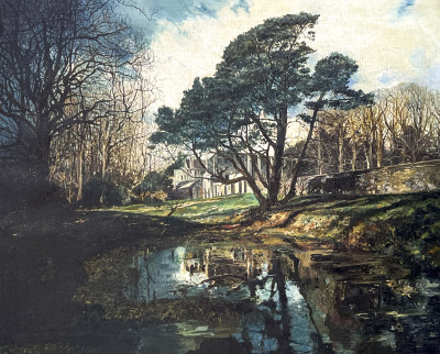 Image for Lot Robert Edmund Lee (aka Robert F. Lei) - Untitled (Landscape with Pond)