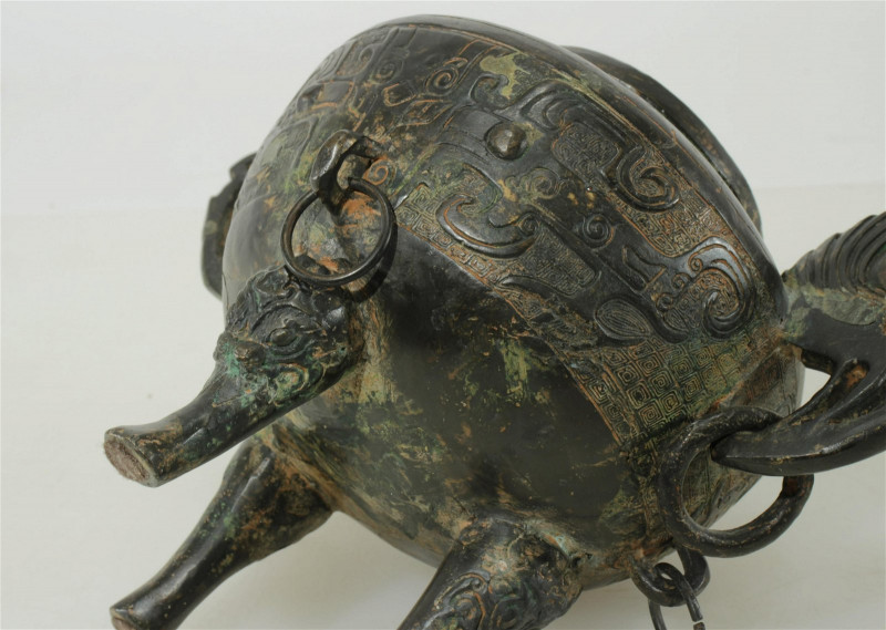 Chinese Bronze Covered Jar & Tibetan Figure